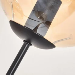 hofstein Lampadaire - Verre 15 cm Gastor Ambre, Clair, 3 lumières