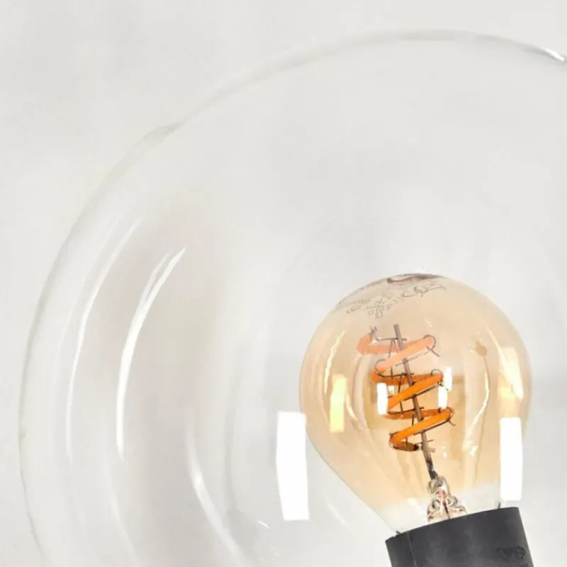 hofstein Lampadaire - Verre 15 cm Gastor Clair, 3 lumières