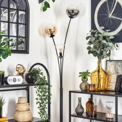 hofstein Lampadaire - Verre 15 cm Gastor Ambre, Clair, Fumé, 3 lumières