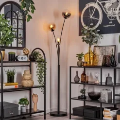 hofstein Lampadaire - Verre 15 cm Gastor Ambre, Clair, Fumé, 3 lumières