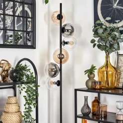 hofstein Lampadaire - Verre 15 cm Gastor Ambre, Clair, Fumé, 6 lumières