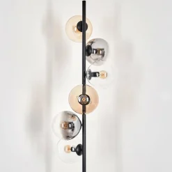 hofstein Lampadaire - Verre 15 cm Gastor Ambre, Clair, Fumé, 6 lumières