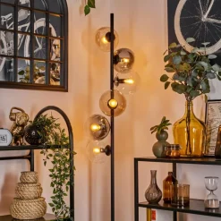 hofstein Lampadaire - Verre 15 cm Gastor Ambre, Clair, Fumé, 6 lumières