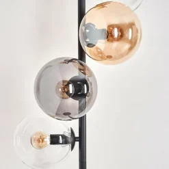 hofstein Lampadaire - Verre 15 cm Gastor Ambre, Clair, Fumé, 6 lumières