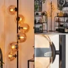 hofstein Lampadaire - Verre 15 cm Gastor Ambre, 6 lumières