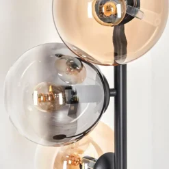 hofstein Lampadaire - Verre 15 cm Gastor Ambre, Clair, Fumé, 6 lumières