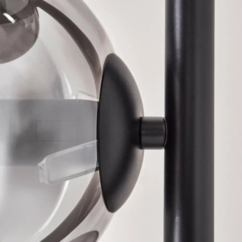 hofstein Lampadaire - Verre 15 cm Gastor Clair, Fumé, 6 lumières