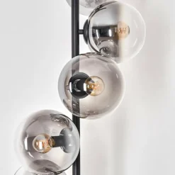 hofstein Lampadaire - Verre 15 cm Gastor Clair, Fumé, 6 lumières