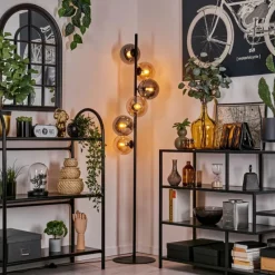 Suspension Verre Fumé-hofstein Lampadaire - Verre 15 cm Gastor Ambre, Fumé, 6 lumières