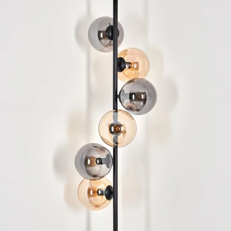 Suspension Verre Fumé-hofstein Lampadaire - Verre 15 cm Gastor Ambre, Fumé, 6 lumières