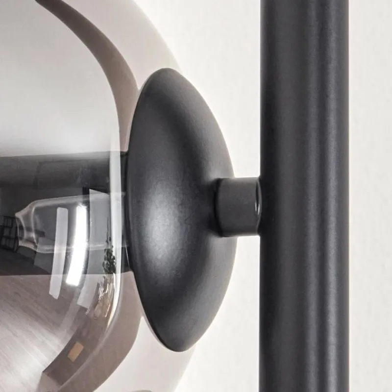 hofstein Lampadaire - Verre 15 cm Gastor Fumé, 6 lumières