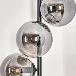 hofstein Lampadaire - Verre 15 cm Gastor Fumé, 6 lumières