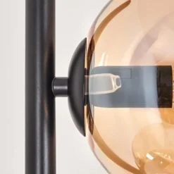 hofstein Lampadaire - Verre 15 cm Gastor Ambre, Clair, 5 lumières