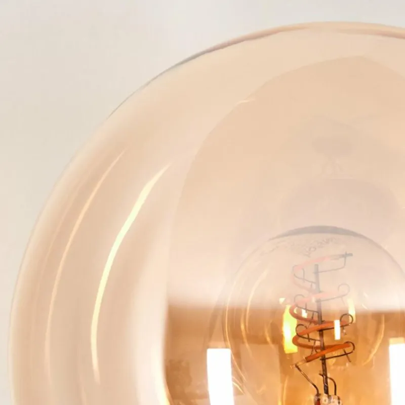 Suspension Verre Fumé-hofstein Lampadaire - Verre 15 cm Gastor Ambre, Clair, Fumé, 5 lumières