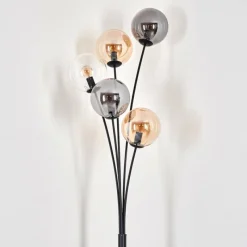 Suspension Verre Fumé-hofstein Lampadaire - Verre 15 cm Gastor Ambre, Clair, Fumé, 5 lumières