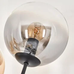 hofstein Lampadaire - Verre 15 cm Gastor Ambre, Clair, Fumé, 5 lumières