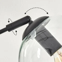 hofstein Lampadaire - Verre 15 cm Koyoto Clair, 5 lumières