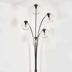 hofstein Lampadaire - Verre 15 cm Koyoto Clair, 5 lumières