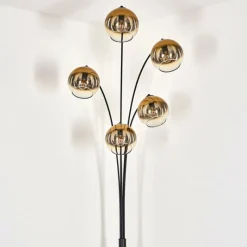 hofstein Lampadaire - Verre 15 cm Koyoto Or, Clair, 5 lumières