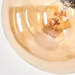 hofstein Lampadaire - Verre 15 cm Koyoto Ambre, Clair, Fumé, 5 lumières