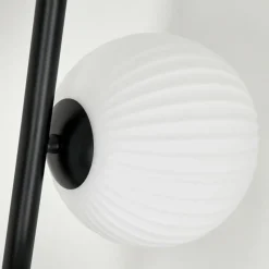 hofstein Lampadaire - Verre 15 cm Remaisnil Blanc, 3 lumières