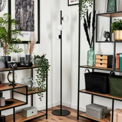 hofstein Lampadaire - Verre 15 cm Remaisnil Blanc, 3 lumières