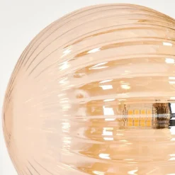 hofstein Lampadaire - Verre 15 cm Remaisnil Ambre, 3 lumières