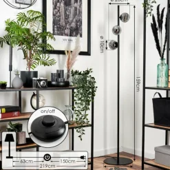 Suspension Verre Fumé-hofstein Lampadaire - Verre 10 cm Remaisnil Fumé, 3 lumières