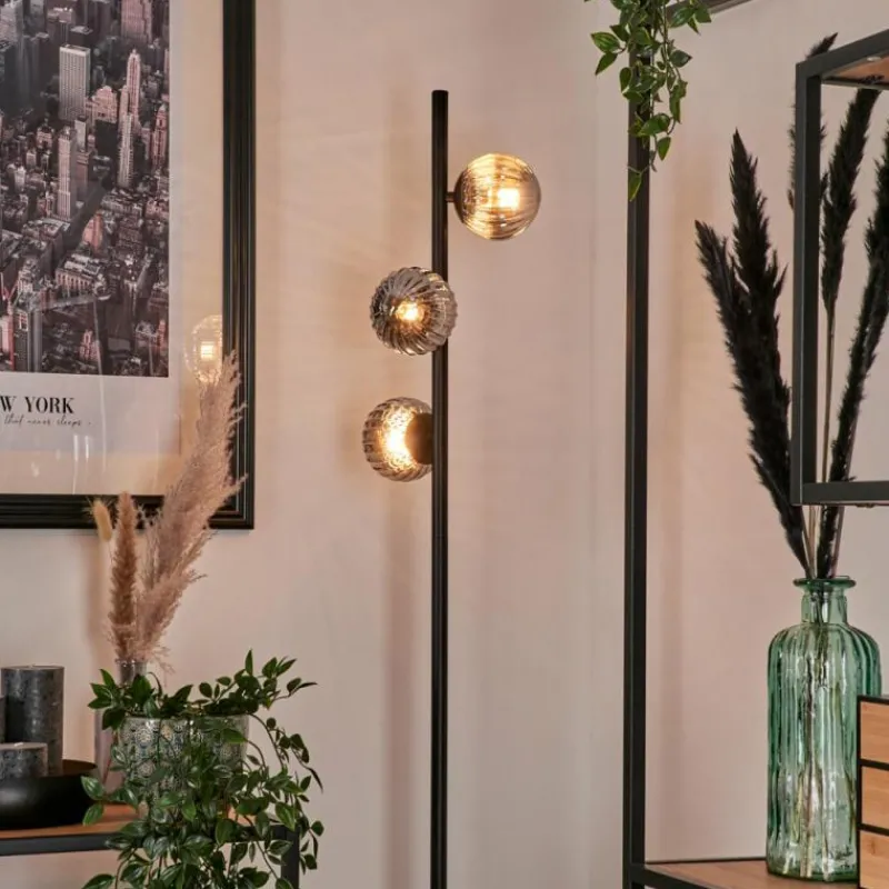 Suspension Verre Fumé-hofstein Lampadaire - Verre 10 cm Remaisnil Fumé, 3 lumières