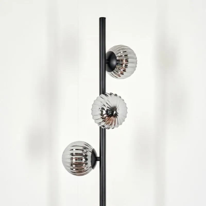 Suspension Verre Fumé-hofstein Lampadaire - Verre 10 cm Remaisnil Fumé, 3 lumières