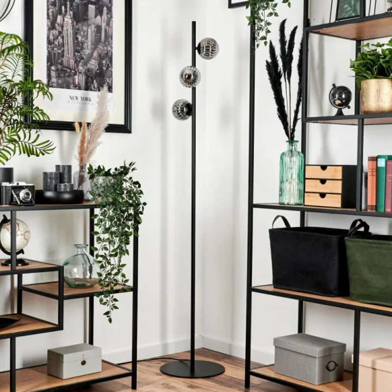 Suspension Verre Fumé-hofstein Lampadaire - Verre 10 cm Remaisnil Fumé, 3 lumières