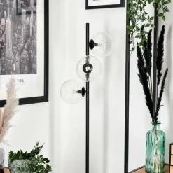 hofstein Lampadaire - Verre 15 cm Remaisnil Clair, 3 lumières