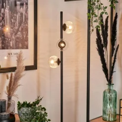 hofstein Lampadaire - Verre 10 cm Remaisnil Clair, 3 lumières