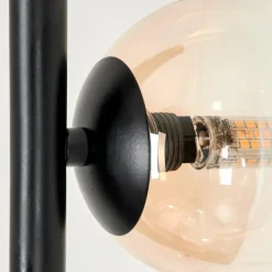 hofstein Lampadaire - Verre 10 cm Remaisnil Ambre, Clair, 5 lumières