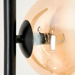 hofstein Lampadaire - Verre 15 cm Remaisnil Ambre, Clair, 5 lumières