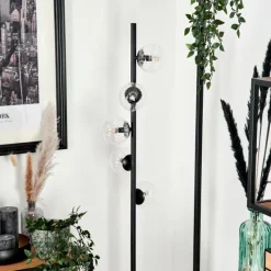 hofstein Lampadaire - Verre 10 cm Remaisnil Clair, 5 lumières