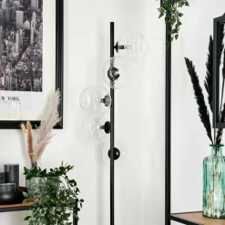 hofstein Lampadaire - Verre 15 cm Remaisnil Clair, 5 lumières