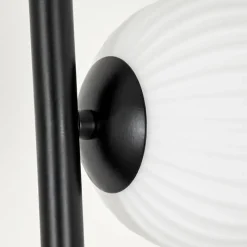 hofstein Lampadaire - Verre 12 cm Remaisnil Blanc, 5 lumières