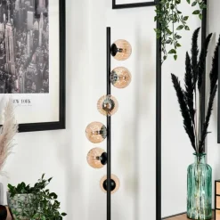 Lampes À Boules-hofstein Lampadaire - Verre 10 cm Remaisnil Ambre, 6 lumières