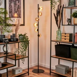 Lampes À Boules-hofstein Lampadaire - Verre 10 cm Remaisnil Ambre, 6 lumières