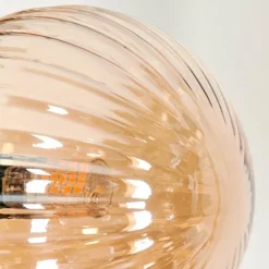 hofstein Lampadaire - Verre 12 cm Remaisnil Ambre, 6 lumières