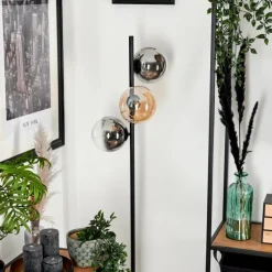 hofstein Lampadaire - Verre 15 cm Remaisnil Ambre, Clair, Fumé, 3 lumières