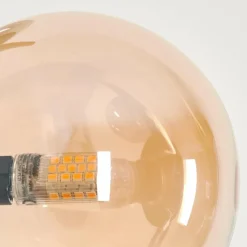 hofstein Lampadaire - Verre 12 cm Remaisnil Ambre, Fumé, 3 lumières