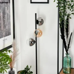 hofstein Lampadaire - Verre 12 cm Remaisnil Ambre, Clair, Fumé, 3 lumières