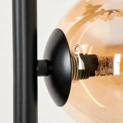 hofstein Lampadaire - Verre 12 cm Remaisnil Ambre, Clair, Fumé, 3 lumières