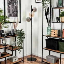 hofstein Lampadaire - Verre 15 cm Remaisnil Ambre, Fumé, 3 lumières