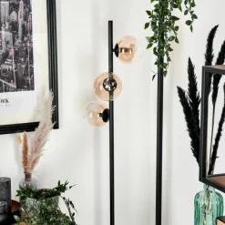 hofstein Lampadaire - Verre 12 cm Remaisnil Ambre, Clair, 3 lumières