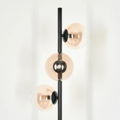 hofstein Lampadaire - Verre 12 cm Remaisnil Ambre, Clair, 3 lumières