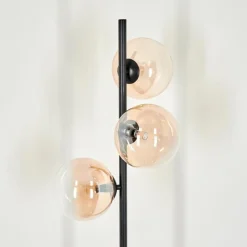 hofstein Lampadaire - Verre 15 cm Remaisnil Ambre, Clair, 3 lumières