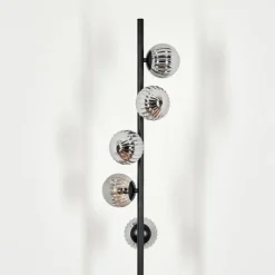 hofstein Lampadaire - Verre 10 cm Remaisnil Fumé, 5 lumières